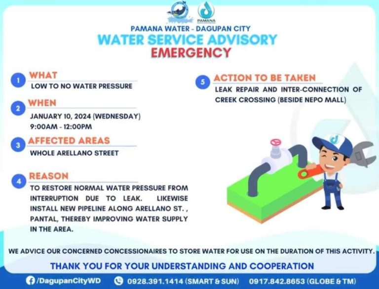 Water Service Advisory Jan 10